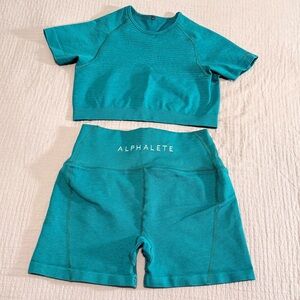 Alphalete Teal Workout Set